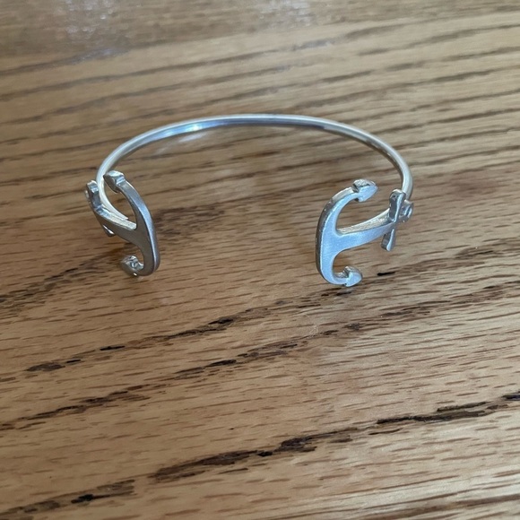 Stainless Steel Adjustable Anchor Cuff Bangle Bracelet - Picture 5 of 5
